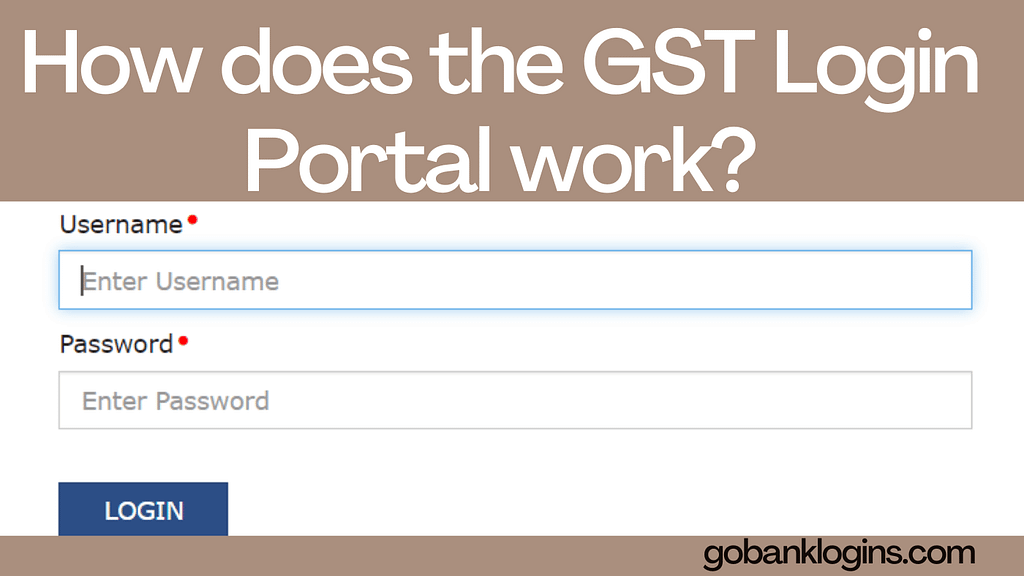 How does the GST Login Portal work?