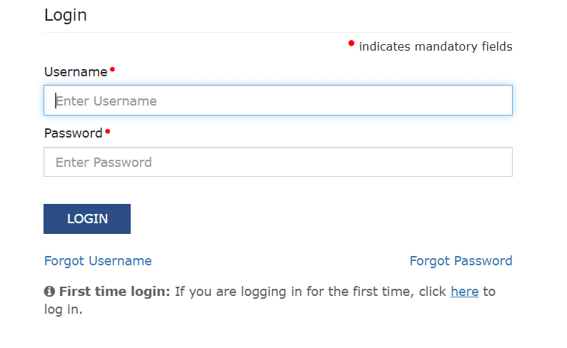 Enter the GST Login Username and Password