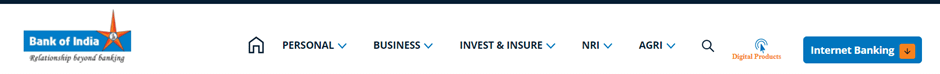 Bank of India Net Banking Login