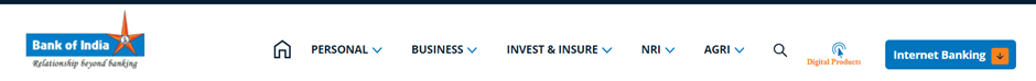 Bank of India Net Banking Login
